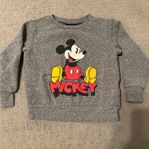 Disney Gray Kids Sweatshirt with Colorful Mickey Graphic